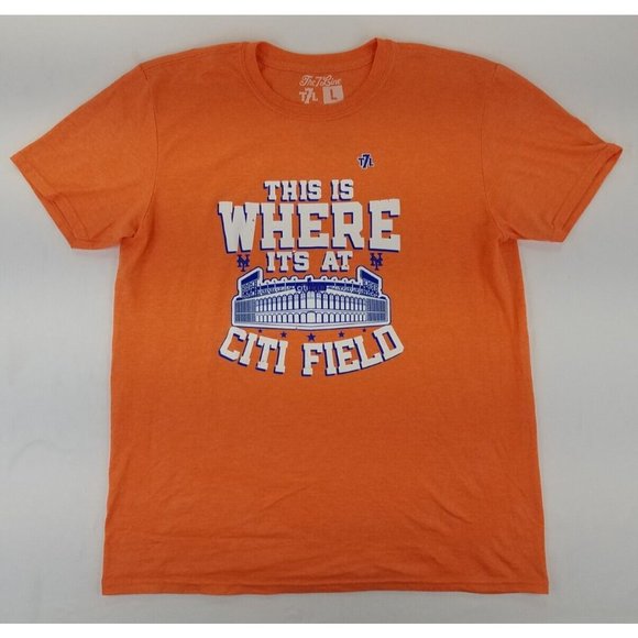 The 7-Line Citi Perks “This Is Where It’s At” Citi Field T-Shirt L Orange B3 - Picture 2 of 10
